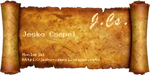 Jesko Csepel névjegykártya
